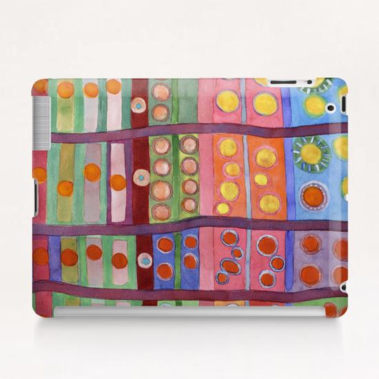 Colorful Grid Pattern with Numerous Circles   Tablet Case by Heidi Capitaine