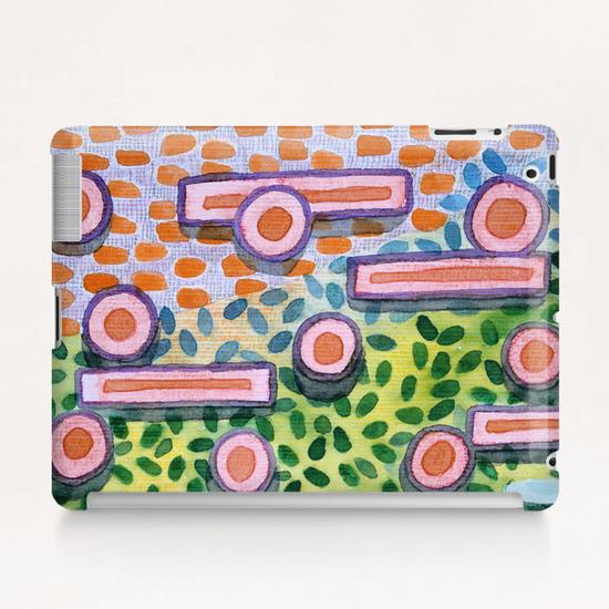 Bars and Dots on a Lawn  Tablet Case by Heidi Capitaine