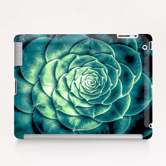 closeup green succulent plant leaves background Tablet Case by Timmy333