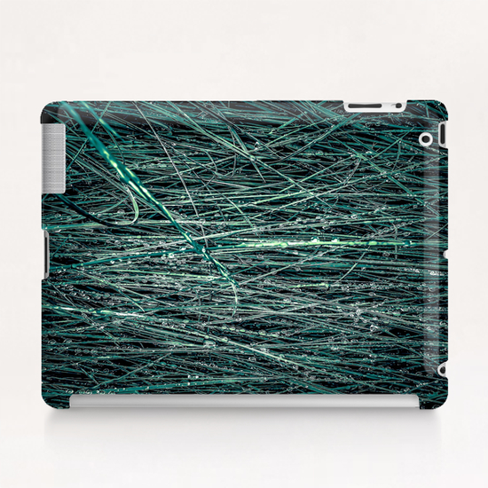 green silky grass texture abstract Tablet Case by Timmy333