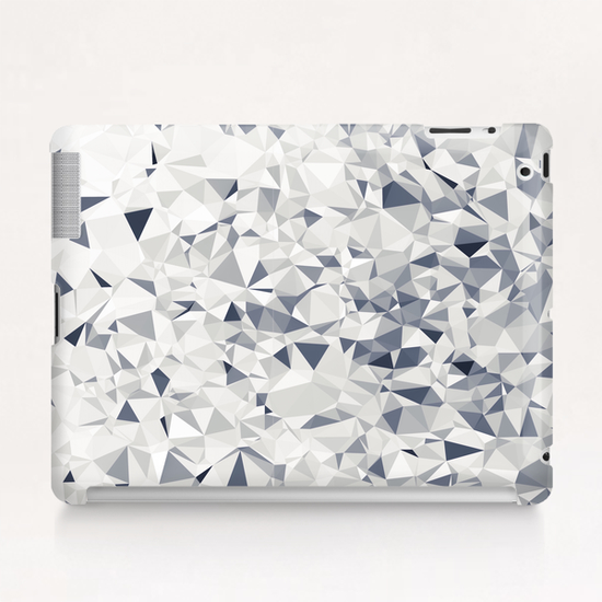 geometric triangle pattern abstract in black and white Tablet Case by Timmy333