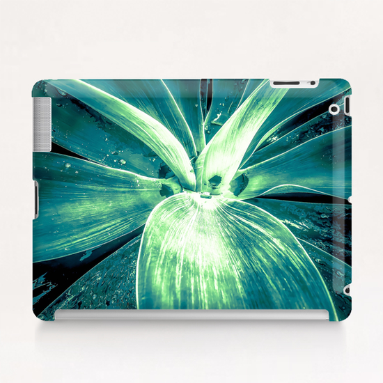 green succulent leaves texture background Tablet Case by Timmy333