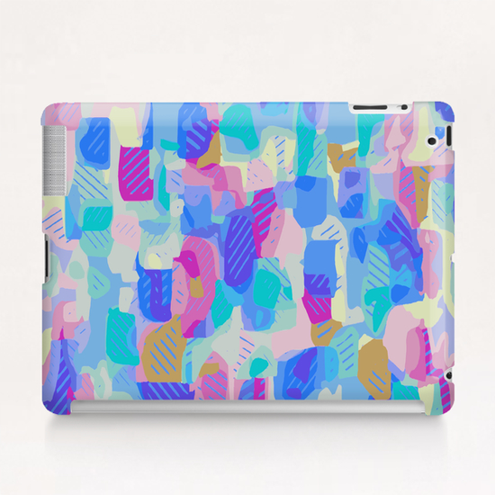 geometric abstract in blue and pink Tablet Case by Timmy333