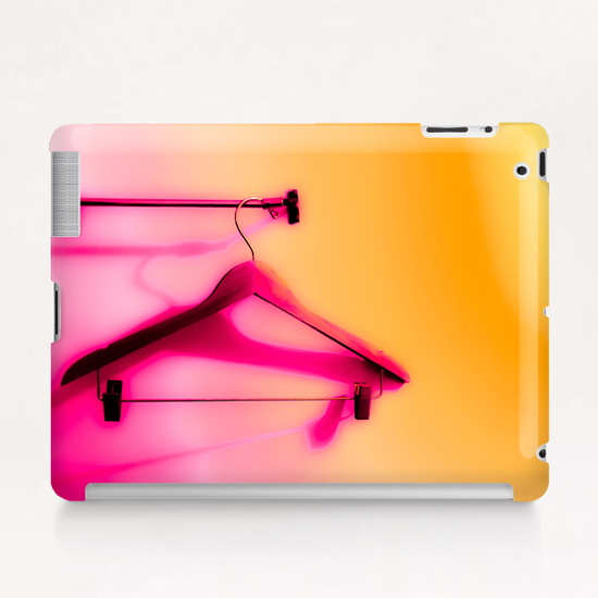 wood hanger with pink and orange wall background Tablet Case by Timmy333