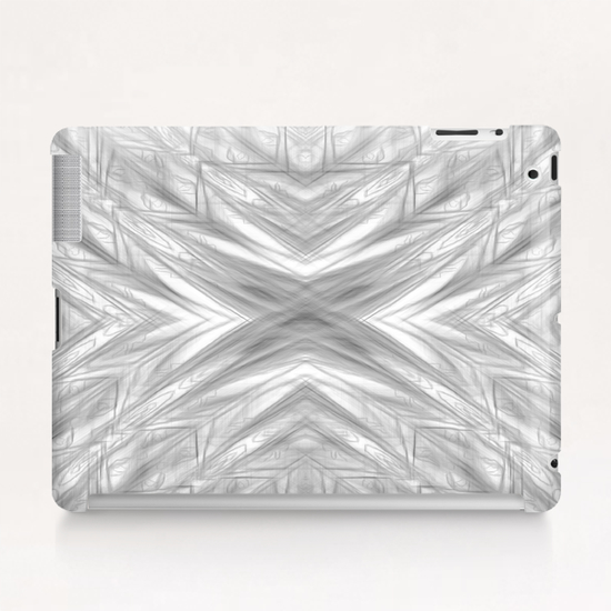 psychedelic drawing symmetry graffiti art abstract pattern in black and white Tablet Case by Timmy333