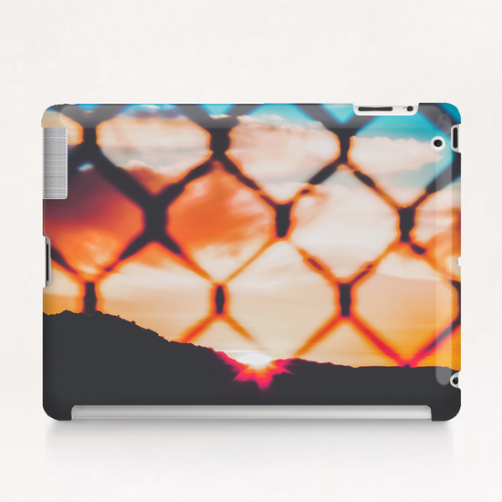 summer sunset with mountain view and cloudy sky Tablet Case by Timmy333