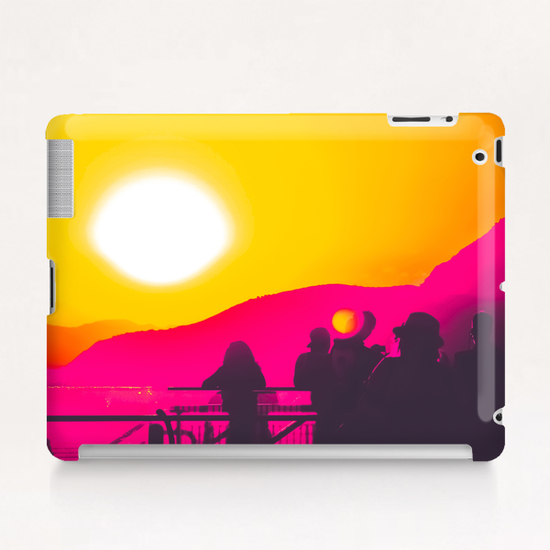 summer sunset light with mountain background Tablet Case by Timmy333