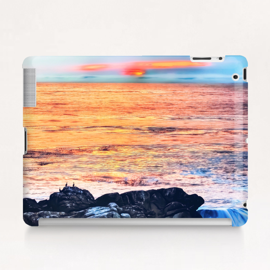ocean sunset with sunset sky and horizon view in summer Tablet Case by Timmy333