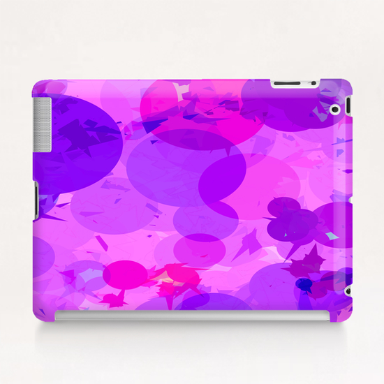 geometric circle and triangle pattern abstract in pink purple Tablet Case by Timmy333