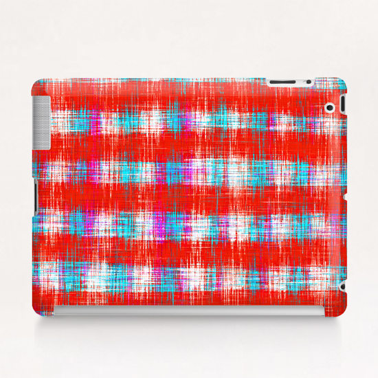 plaid pattern abstract texture in in red blue pink Tablet Case by Timmy333