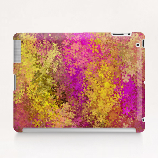 flower pattern abstract background in pink and yellow Tablet Case by Timmy333