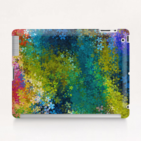 flower pattern abstract background in blue yellow green red Tablet Case by Timmy333