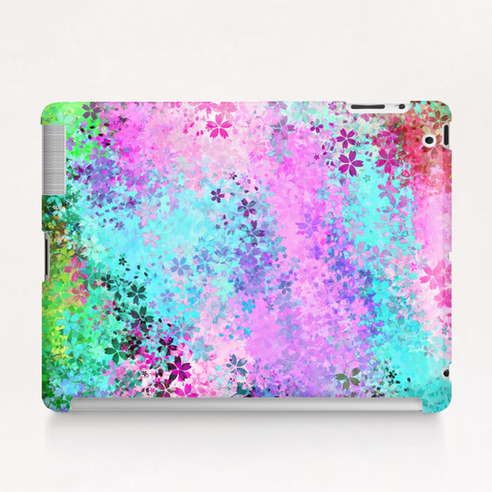 flower pattern abstract background in pink purple blue green Tablet Case by Timmy333