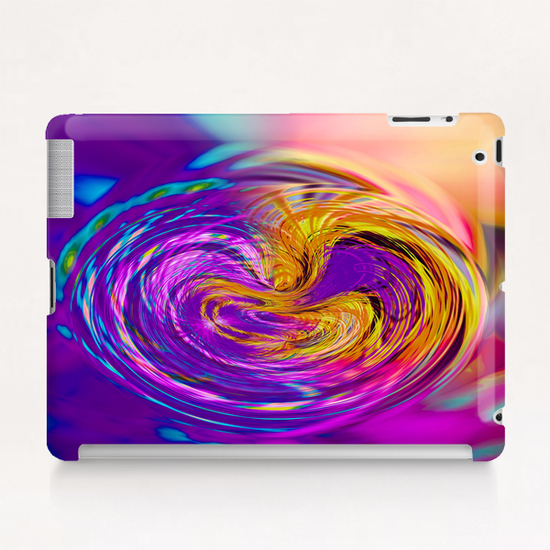 psychedelic graffiti abstract pattern in purple pink brown blue Tablet Case by Timmy333