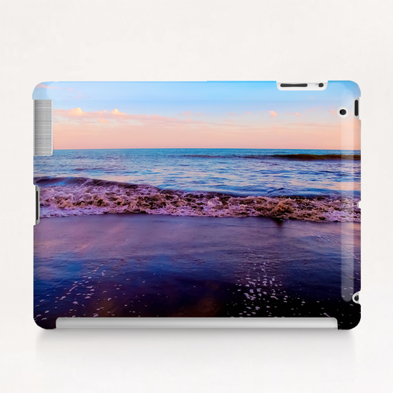 beach sunset with beautiful blue cloudy sky and blue wave in summer Tablet Case by Timmy333