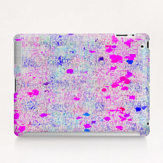 psychedelic abstract art texture background in pink purple blue Tablet Case by Timmy333