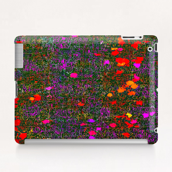 psychedelic abstract art texture background in purple red orange pink Tablet Case by Timmy333