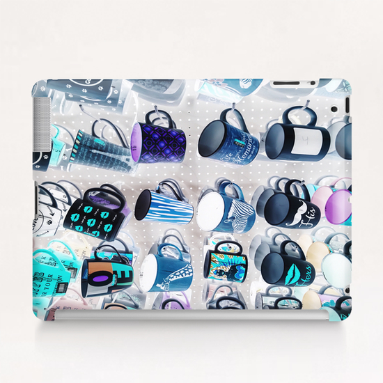 colorful mugs hanging on the white wall Tablet Case by Timmy333