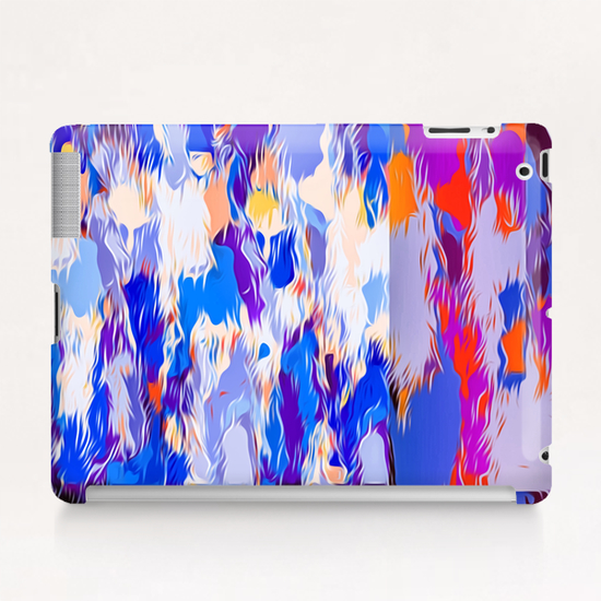 blue purple pink orange and red painting abstract background Tablet Case by Timmy333