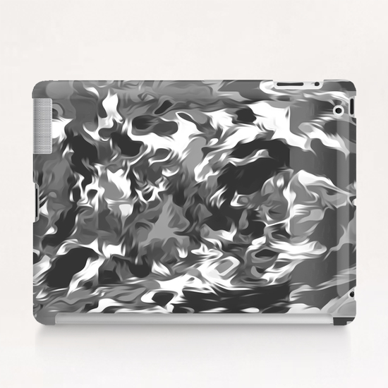 black and white spiral painting abstract background Tablet Case by Timmy333