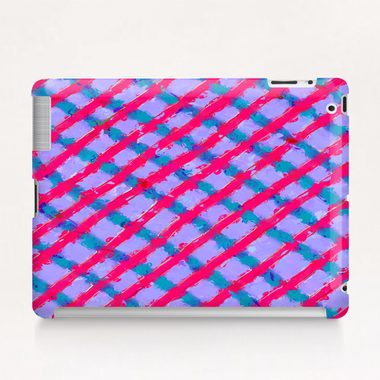 line pattern painting abstract background in red purple blue Tablet Case by Timmy333