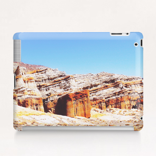 sand desert with orange mountain in California, USA with summer blue sky Tablet Case by Timmy333