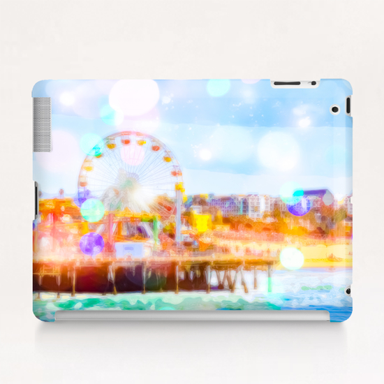 Santa Monica pier, California, USA with colorful bokeh abstract Tablet Case by Timmy333