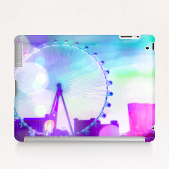 ferris wheel in the city at Las Vegas, USA with the night light bokeh Tablet Case by Timmy333