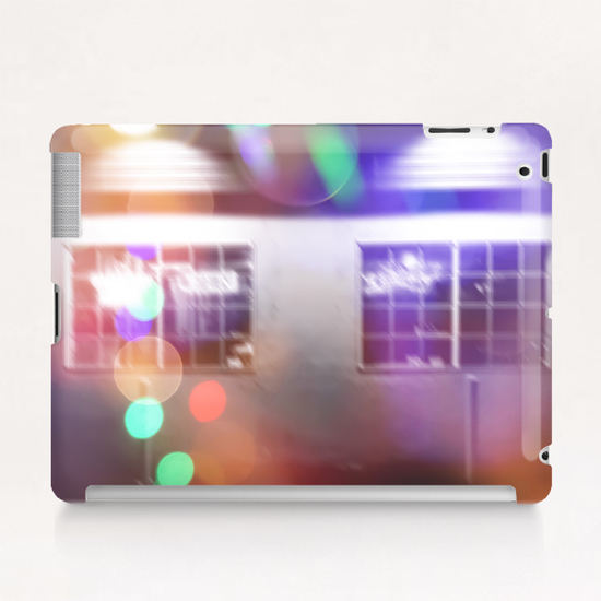 restaurant in the city with the colorful night light bokeh abstract Tablet Case by Timmy333