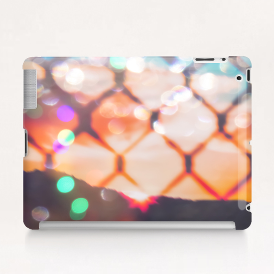 summer sunset sky over the mountain with bokeh light abstract Tablet Case by Timmy333