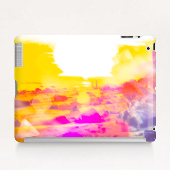 summer sunset at the beach with summer bokeh light abstract Tablet Case by Timmy333