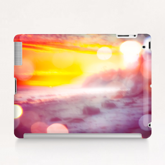 sunset sky at the beach in summer with bokeh light abstract Tablet Case by Timmy333
