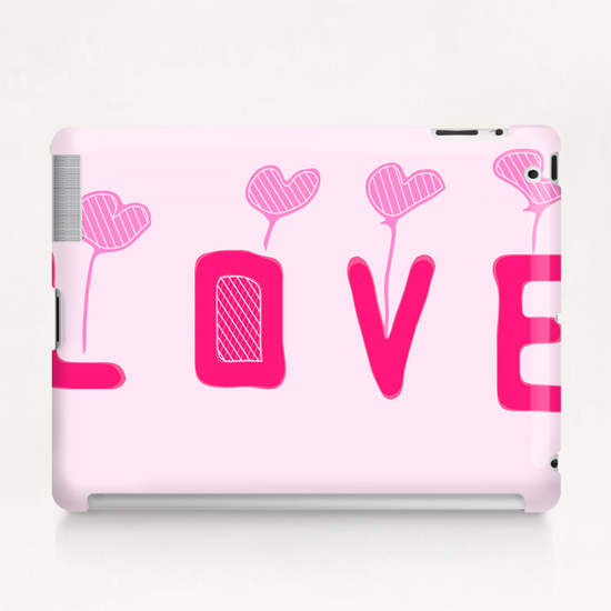 LOVE with pink heart Tablet Case by Timmy333