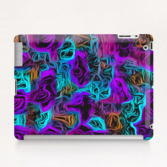 psychedelic painting texture abstract background in purple pink blue orange Tablet Case by Timmy333