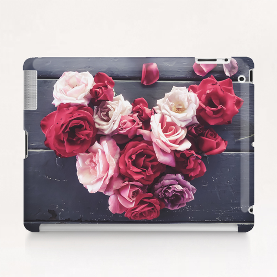 red and pink rose in the heart shape  Tablet Case by Timmy333