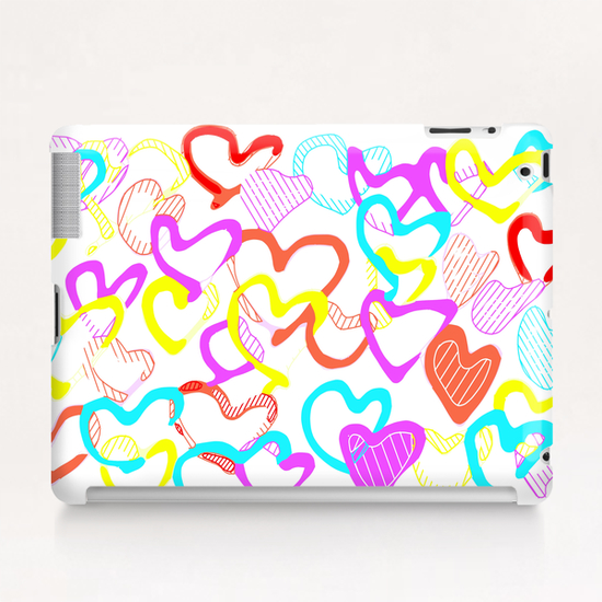 colorful heart shape pattern abstract Tablet Case by Timmy333