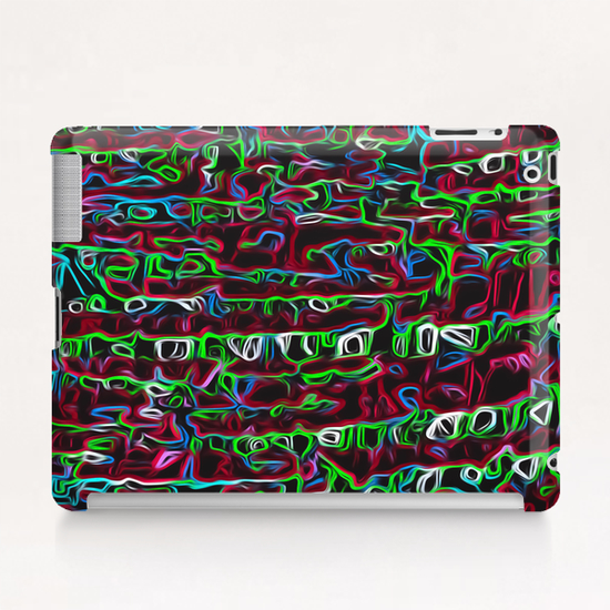 psychedelic painting texture abstract pattern background in red blue green black Tablet Case by Timmy333