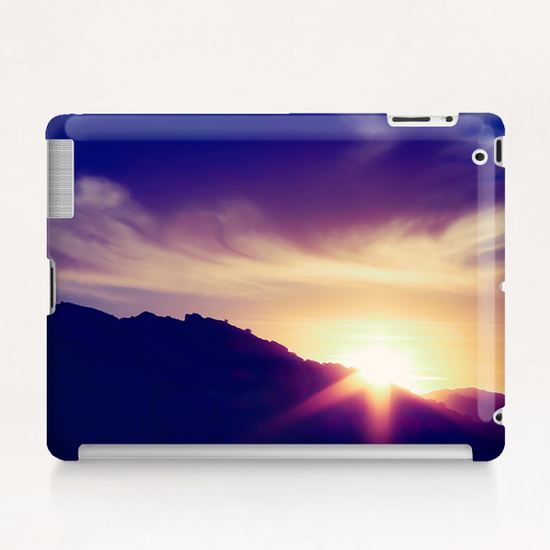 sunset over the mountain with beautiful cloudy sky Tablet Case by Timmy333