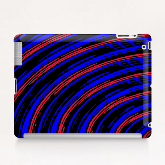 graffiti line drawing abstract pattern in blue red and black Tablet Case by Timmy333