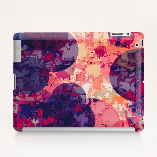 geometry circle pattern abstract in red and purple Tablet Case by Timmy333