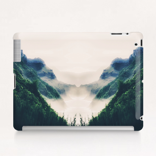 green mountains with ocean view and foggy sky Tablet Case by Timmy333