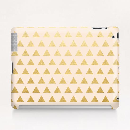 Blush + Gold Triangles Tablet Case by Uma Gokhale