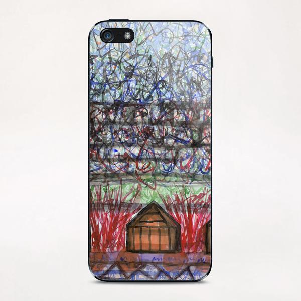 Three Cabins under Red Bushes iPhone & iPod Skin by Heidi Capitaine