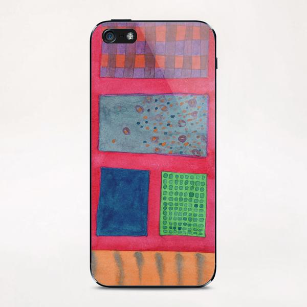 Different Elements between Scarlet Grid iPhone & iPod Skin by Heidi Capitaine