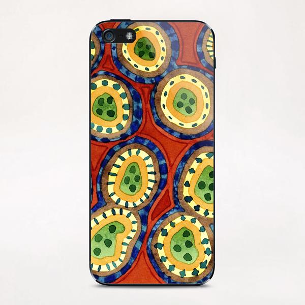 Folcloristic Ringed Circles Pattern  iPhone & iPod Skin by Heidi Capitaine