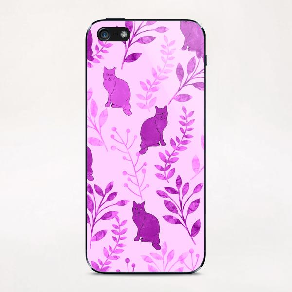Floral and Cat X 0.2 iPhone & iPod Skin by Amir Faysal