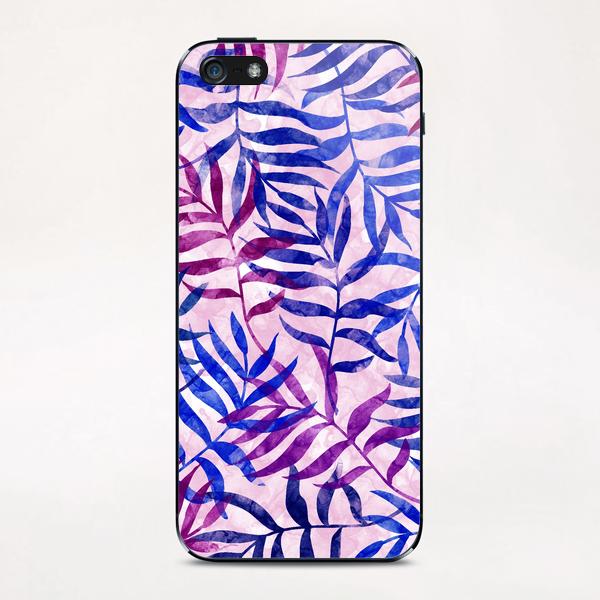 Watercolor Tropical Palm Leaves X 0.1 iPhone & iPod Skin by Amir Faysal