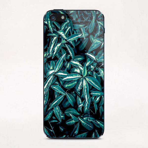 green leaves texture abstract background iPhone & iPod Skin by Timmy333