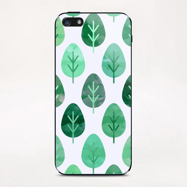 Watercolor Forest Pattern X 0.1 iPhone & iPod Skin by Amir Faysal