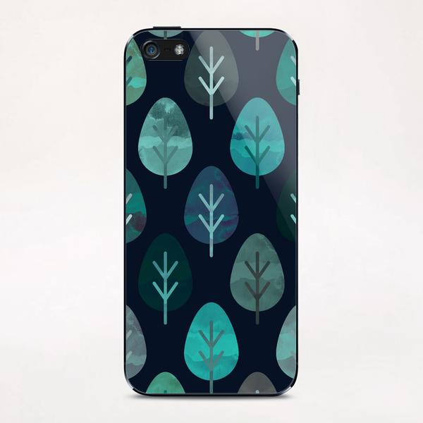 Watercolor Forest Pattern iPhone & iPod Skin by Amir Faysal